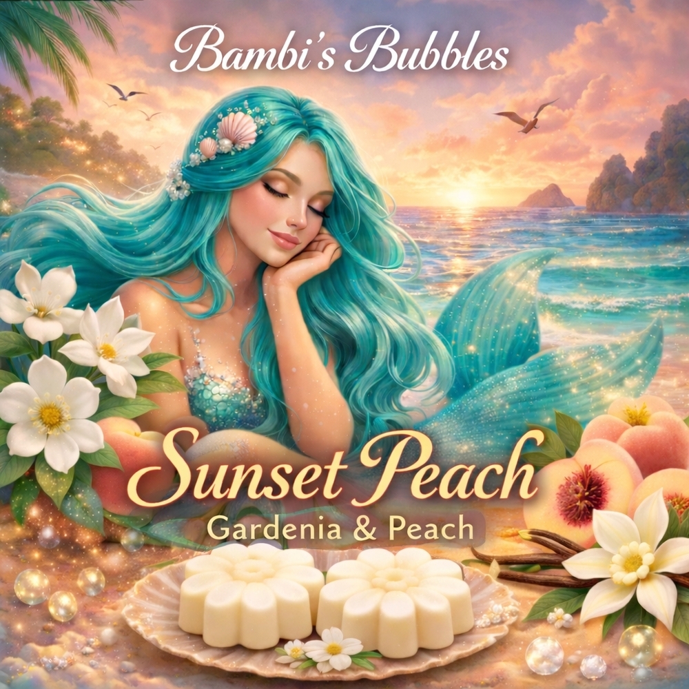 Last One! Hand Crafted Sunset Peach Shea Butter Solid Lotion 3.5oz Bar
